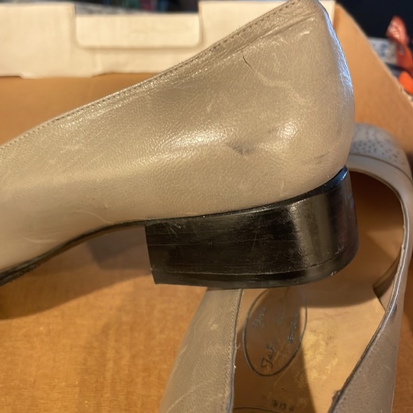 SANDRO VICARI Gray Box Toe Shoes Made in Italy Size 381/2 - Picture 5 of 8